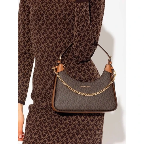 Женская сумка хобо Michael Kors WILMA MD EW POUCHETTE темно-коричневая (32R3G3WN6B252): Тип Сумки