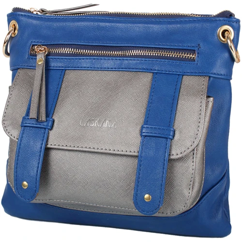 Жіноча сумка через плече Laskara синя (LK-10238-blue-silver)