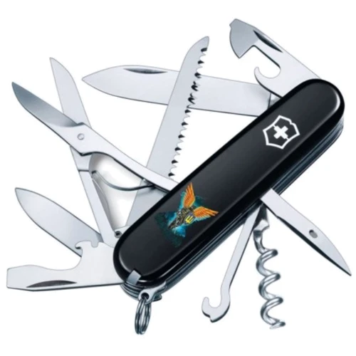 Мультитул Victorinox Huntsman Ukraine 91мм/15 функций/черный/Ангел ВСУ (1.3713.3_T1061u)