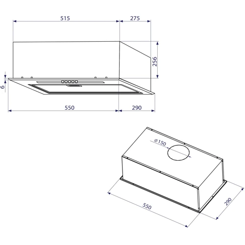 Витяжка Minola HBI 5664 WH GLASS 1000 LED Line фото 6