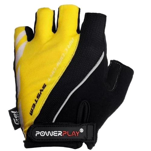 Велоперчатка PowerPlay 5024 Black/Yellow M (5024D_M_Yellow): Размер M
