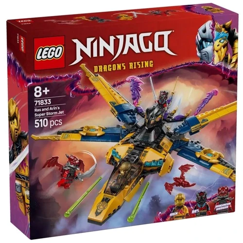 Конструктор LEGO Ninjago Суперштормовий реактивний літак Рас і Арін 510 деталей (71833)