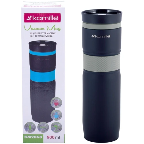 Термокружка Kamille KM-2068 900 мл Серый (KM-2068-GY)