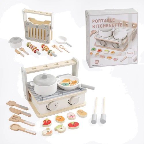 Плита детская деревянная с аксессуарами (С 65831)