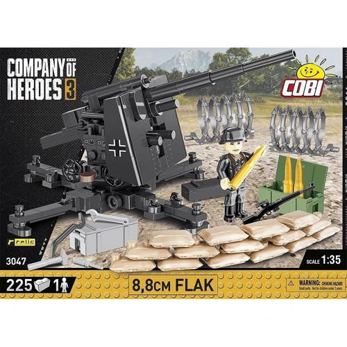 Конструктор COBI Company of Heroes 3 Зенітна гармата FlaK 88-мм, 225 деталей фото 5