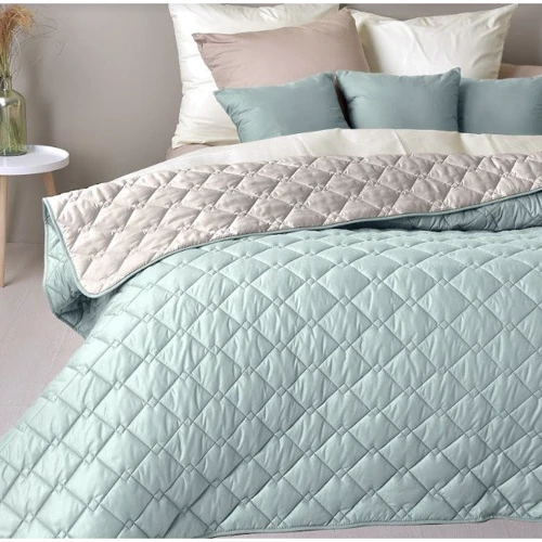 Покрывало IDEIA Стиль Cube 180х210 мята / светло-серый (8-32404)