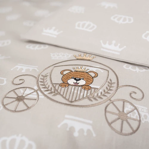 Постельное белье Papaella Корона в коляску, беж (8-10446)