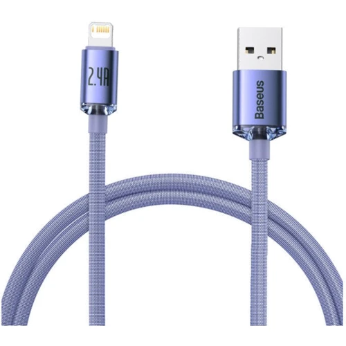 Кабель Baseus USB Cable to Lightning Crystal Shine Series 2.4A 1.2m Purple (CAJY000005): Тип USB Cable - Lightning