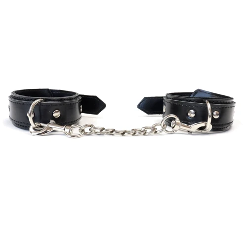 Наручники из экокожи Art of Sex - Handcuffs Emoji, черный