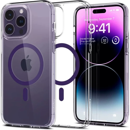 Чохол для iPhone Spigen Ultra Hybrid MagFit Deep Purple (ACS05581) для iPhone 14 Pro Max
