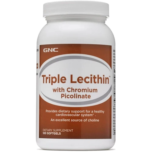 GNC Triple Lecithin with Chromium Picolinate Лецитин Хром пиколинат 100 капсул