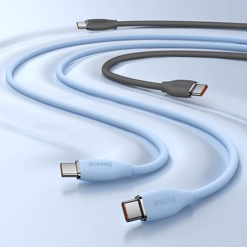 Кабель Baseus Cable USB-C to USB-C Jelly Liquid Silica Gel 100W 1.2m Blue (CAGD030003): Тип USB-C - USB-C