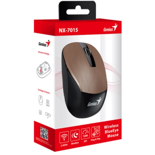 Мышь Genius NX-7015 Wireless Rosy Brown (31030019403): Тип сенсора оптический