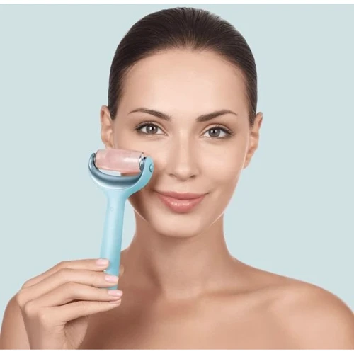 Ролик для игловой мезотерапии лица и тела GESKE MicroNeedle Face&Body Roller 9в1 turquoise фото 4