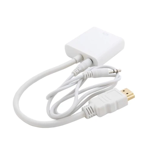 Адаптер ExtraDigital Adapter HDMI to VGA 0.15m White (KBH1645): Інтерфейс підключення HDMI