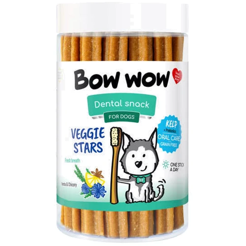 Лакомство для собак Bow wow Dental палочки с зеленью и инулин 12 см 400 г 20 шт. (BW920)