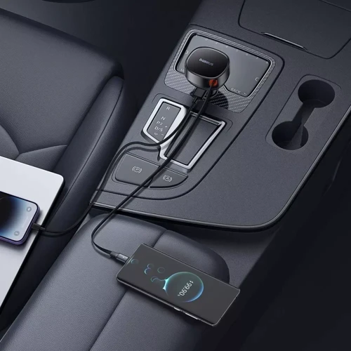 Зарядное устройство Baseus Car Charger USB Enjoyment Pro with Cable 60W Black (C00057800111-00) фото 9