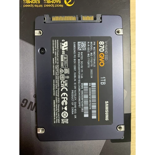 Samsung 870 QVO 1 TB (MZ-77Q1T0BW) (SSD-накопичувачі)(78753867)Stylus approved: Причина уцінки Вскрыта упаковка, была установка