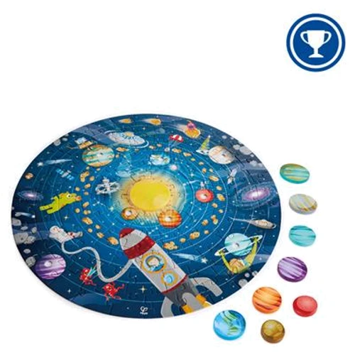 Деревянный пазл Hape Солнечная система с подсветкой Солнца 102 элемента (E1625) фото 6