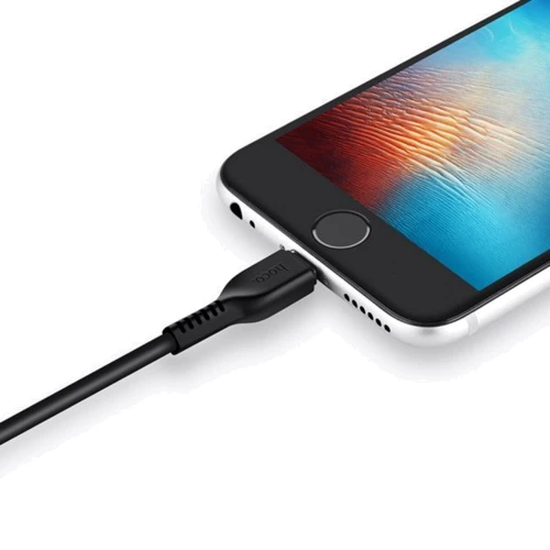 Кабель Hoco USB Cable to Lightning X13 2A 1m Black фото 3