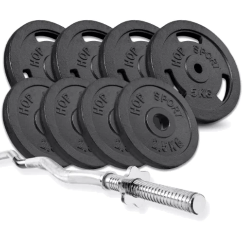 

Hop-Sport Набор Strong 37 кг с W-образным грифом