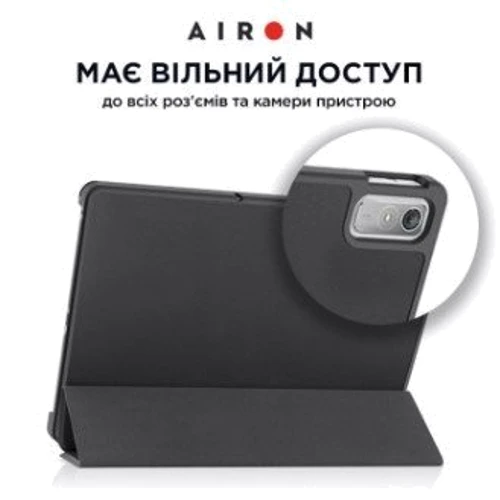 Аксессуар для планшетных ПК AirOn Premium Smart Case Black for Lenovo Tab P11 (2nd Gen) (TB-350FU/TB-350XU) 11.5 (4822352781093): Материал полиуретан