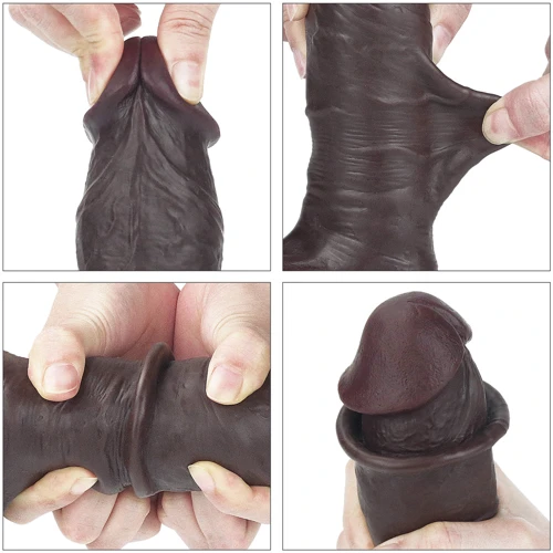 Фаллоимитатор LoveToy Sliding-Skin Dong Brown 7.8"