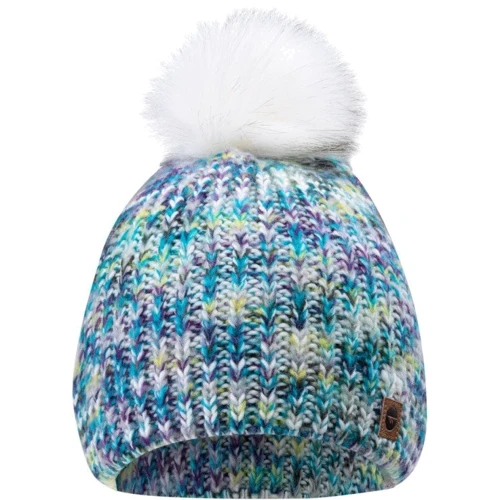 Женская шапка Hi-Tec Lady Vikna (LADY VIKNA-WHT/BLU/LIME MELANG) зеленая: Производитель Hi-Tec