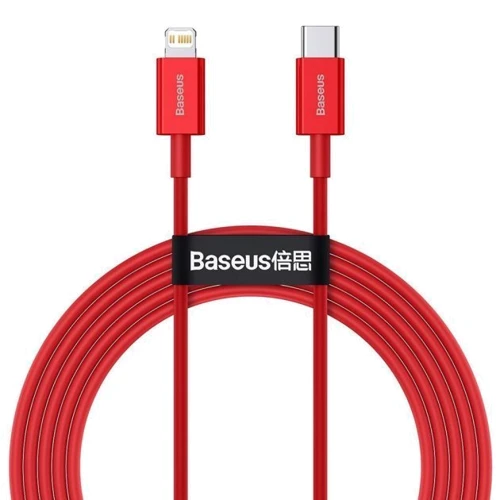 Кабель Baseus Cable USB-C to Lightning Superior Series PD 20W 2m Red (CATLYS-C09)