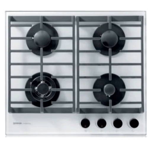 Варочная поверхность газовая Gorenje GKTG6SY2W: Расположение панели спереди
