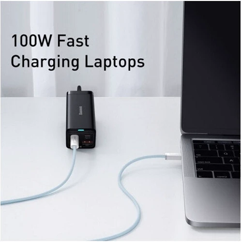 Кабель Baseus Cable USB-C to USB-C Dynamic Series Fast Charging 100W 2m Blue (CALD000303) фото 3