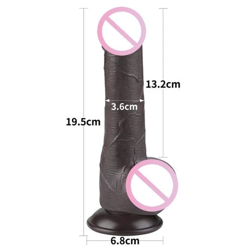 Фаллоимитатор LoveToy Sliding-Skin Dual Layer Dong 7.5" Black