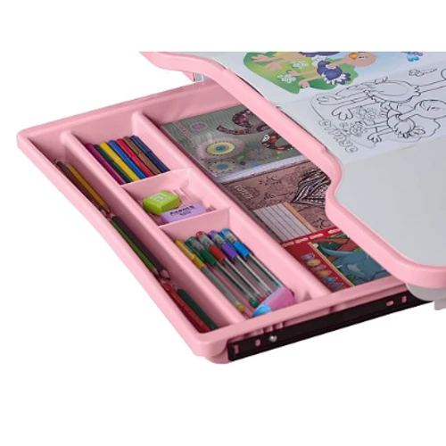 Комплект мебели (стол + стульчик + полка) Mealux BD-28 Panda Pink (BD-28 PN)