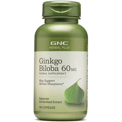 GNC Herbal Plus Ginkgo Biloba 60 mg Гинко Билоба 100 капсул