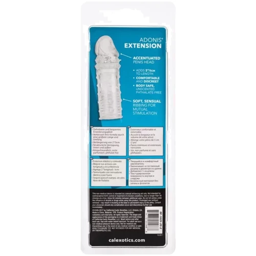 Рельефная удлиняющая насадка CalExotics Adonis Extension Clear (прозрачный)