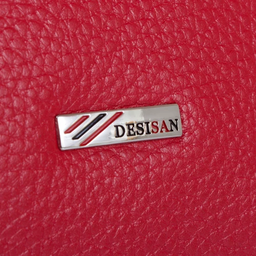 Жіноча косметичка Desisan червона (SHI064-1FL): Фактура матова, Зерниста