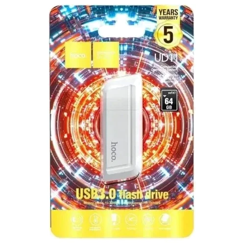 USB-флешка Hoco 64Gb UD11 Wisdom USB 3.0 White: Стандарт USB USB 3.0