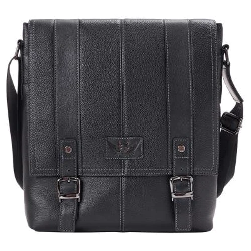 Мужская сумка почтальонка Giorgio Ferretti черная (SHIGF1458-black)
