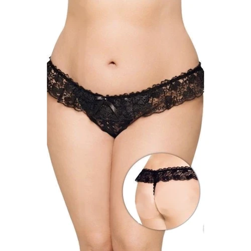 Женские стринги SoftLine G-String 2432, Plus Size, XL/XXXL (black)