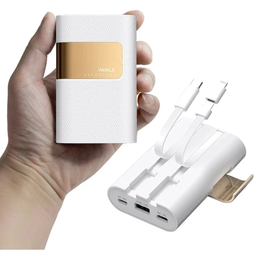 Внешний аккумулятор iWALK Power Bank Secretary Plus 10000mAh Lightning/microUSB/USB-C White (SBS100C): Количество USB 2