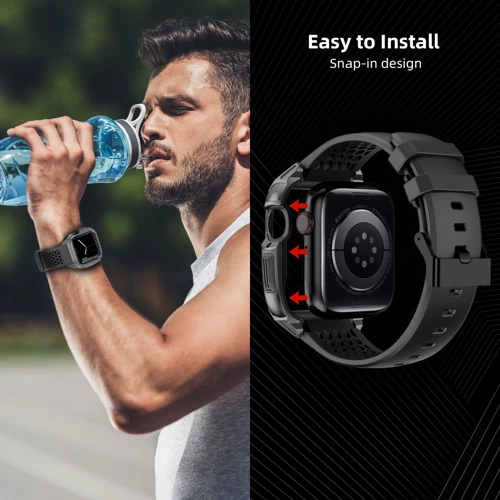 Аксессуар для Watch Rubber TPU with Metal Case Grey (FLS181110) for Apple Watch 44/45/49mm Ultra фото 12