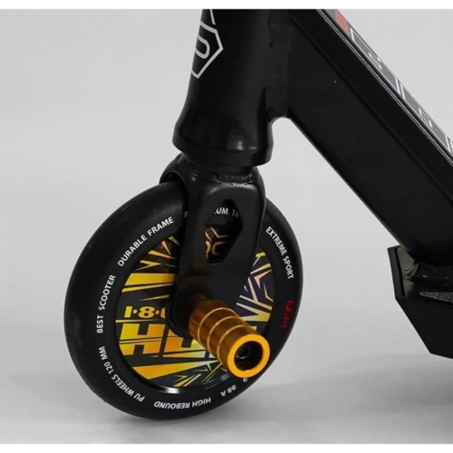 Самокат трюковый Best Scooter золотистый (N-01801): Конструкция рамы цельная