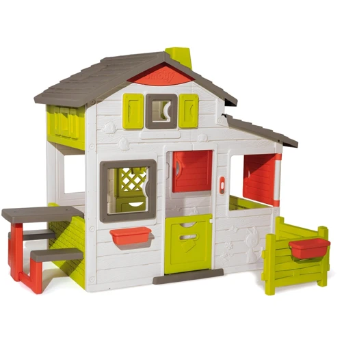 Домик Smoby для друзей с дверным звонком, столиком и оградой, 217x171x172 см, 3+