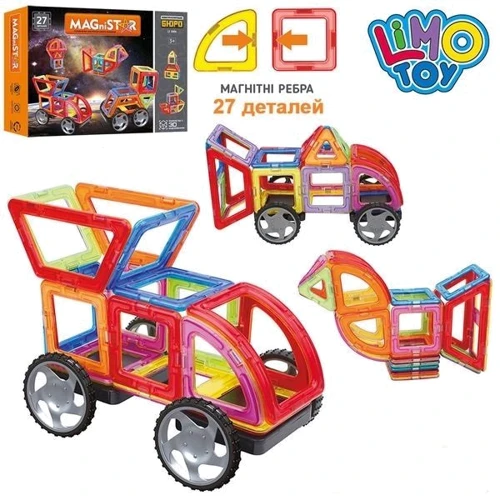 Конструктор магнитный Limo Toy (LT3004): Количество деталей, шт. 27