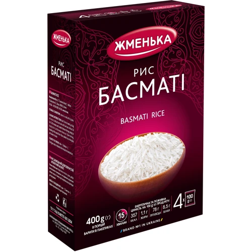 Рис Жменька Басмати в пакетиках для варки 4х100 г (4820038700255)
