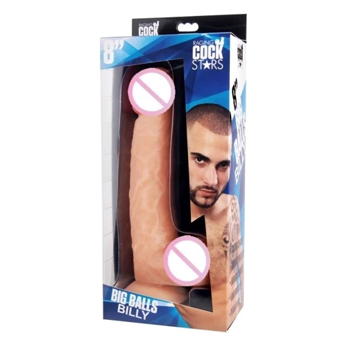 Реалистичный фаллоимитатор Raging Cockstars Big Balls Billy 8 Inch Realistic Dildo, 19х5,7 см