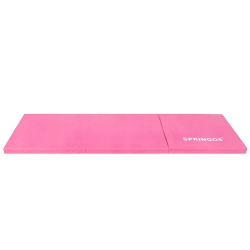 Мат гімнастичний складаний Springos 180 x 60 x 5.5 см Pink (FA0061) фото 3