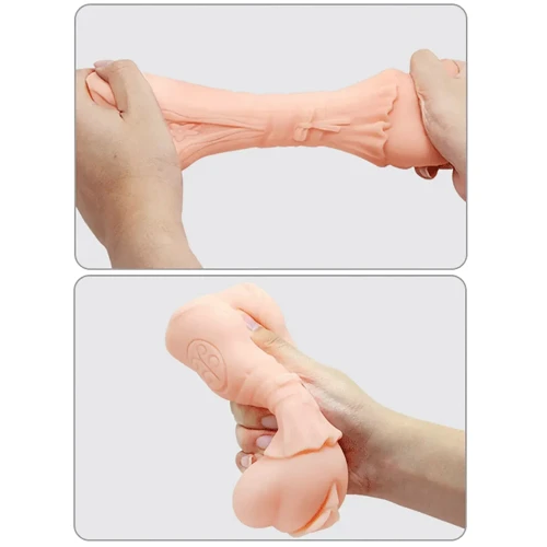 Мастурбатор с вибрацией и технологией выработки лубриканта LYBAILE Crazy Bull Realistic Vagina Masturbator (BM-009198ZK)