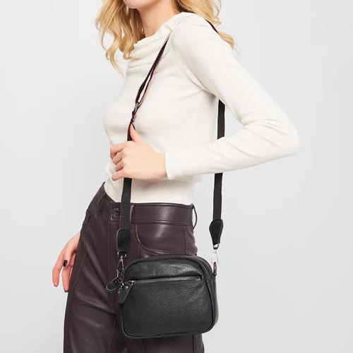 Женская сумка через плечо Keizer черная (K11208-black): Пол Женский