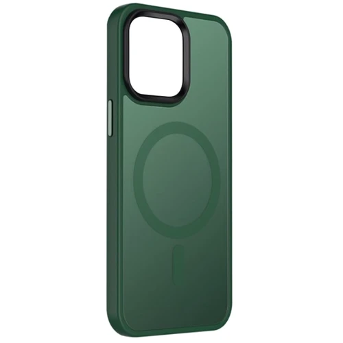 Чехол для iPhone Mobile Case TPU+PC Metal Buttons with MagSafe Colorful Green for iPhone 15 Pro